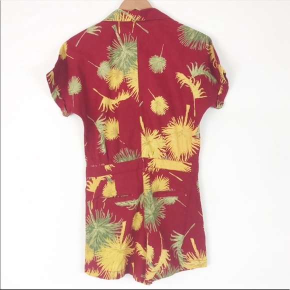 NWT Free People Malibu Romper in Maroon Combo Size XS - Picture 8 of 16